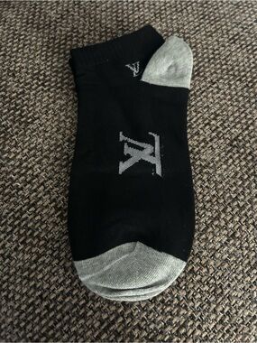 Black & Gray Ankle Socks with Contrast